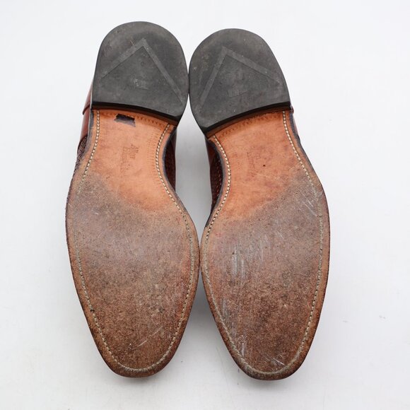 Allen Edmonds Lauderdale Men's 10 D Woven Cap Toe Derby Oxford Dress Shoes USA - Picture 7 of 11